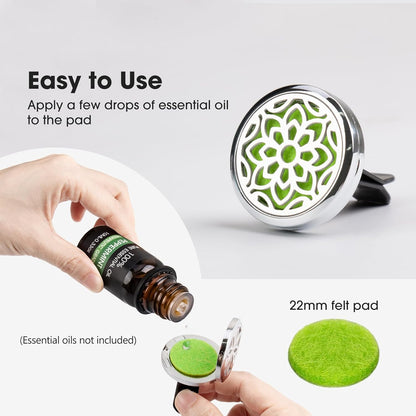 Car Vent Diffuser Clips with Refill Pads