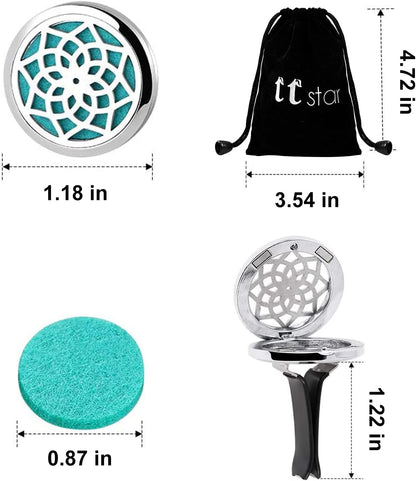 Car Vent Diffuser Clips with Refill Pads
