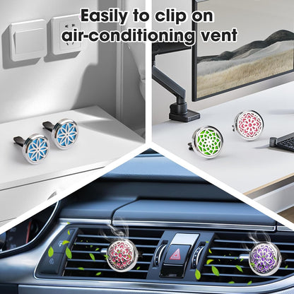 Car Vent Diffuser Clips with Refill Pads